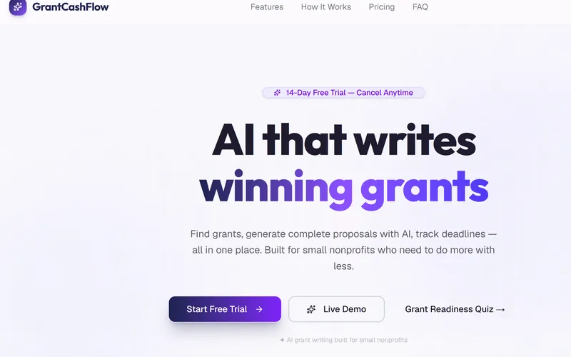 GrantCashFlow — AI Grant Writing SaaS