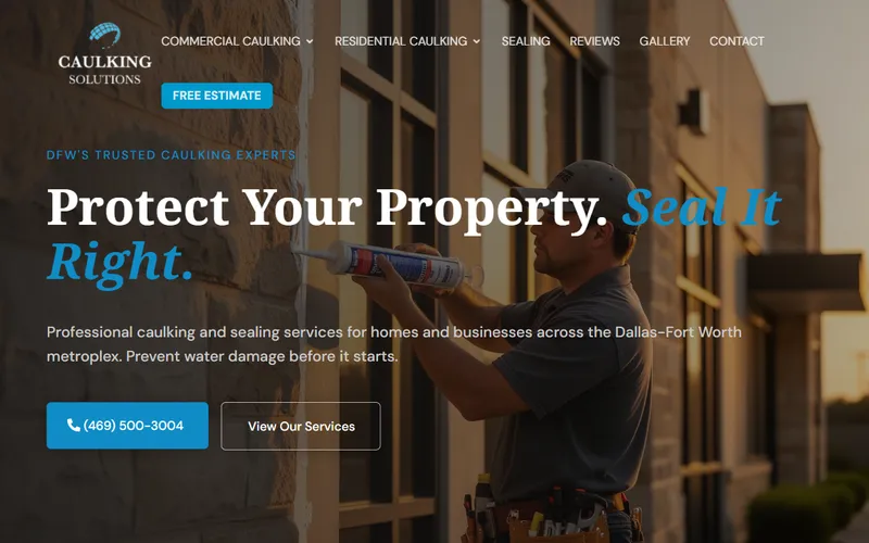 Caulking Solutions — Professional caulking services website in Divi 5